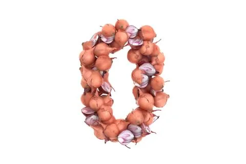 Onion symbol 0 on white background 스톡 일러스트
