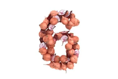 Onion symbol 6 on white background Stock Illustration