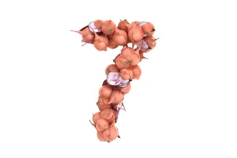 Onion symbol 7 on white background Stock Illustration
