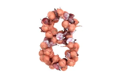 Onion symbol 8 on white background Stock Illustration