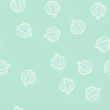 Onion vegetable line seamless pattern Stock Illustration