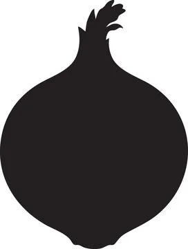 Onion Vegetable Silhouette Icon Ilustración de archivo