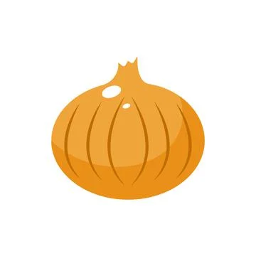 Onion vegetable vector icon colored. EPS 10. Vegetarian flat illustration Stock Illustration