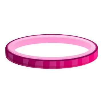 Onion violet ring icon, cartoon style Illustrazione stock