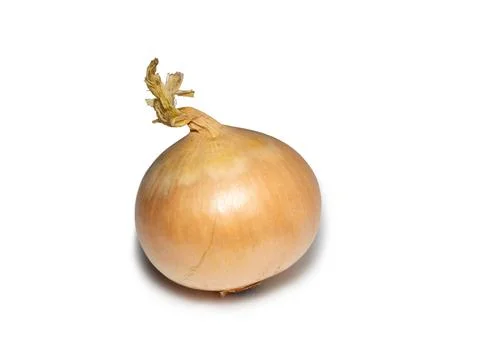 Onion on a white background. Root isolate. Fresh vegetables. Foto stock