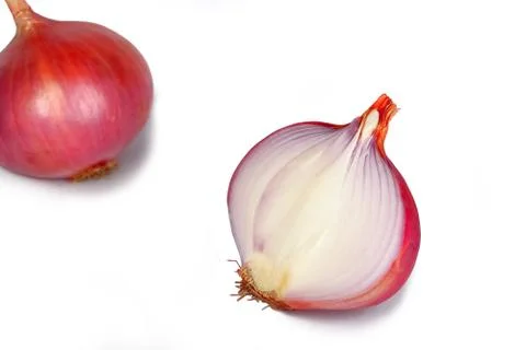 ONION WITH WHITE BACKGROUND - VEGITABLE Stock Photos