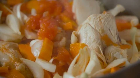 Onions and carrots close up Stock Footage 80109082