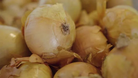 Onions In A Basket Stock Footage 221828068