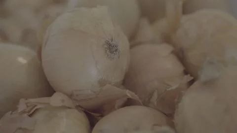 Onions In A Basket - No LUT Version Stock Footage 221828223