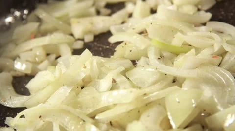 Onions cooking Stock Footage 44234109