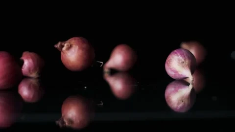 Onions Drop 01 Stock Footage 135630774