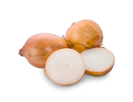 Onions isolated on white background Stock Photos
