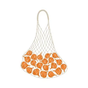 Onions in a string bag 스톡 일러스트