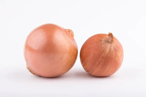 Onions on white background Stock Photos