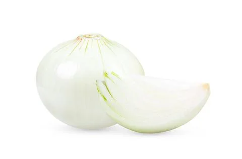 Onions on white background Stock Photos