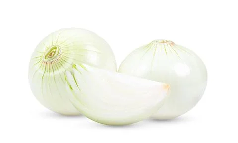 Onions on white background Stock Photos