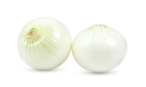 Onions on white background Stock Photos
