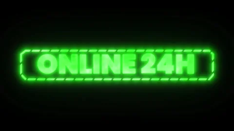 Online 24H text animation Stock Footage 314683046