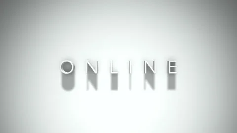 Online 3D title animation with shadows on a white background Stock Footage 296003737