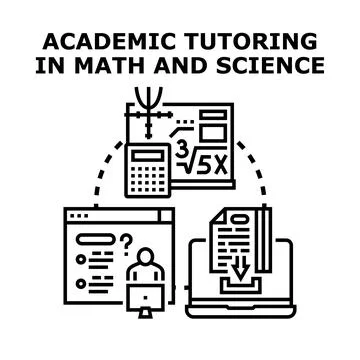 Online academic tutoring in math and science learning 库存插图