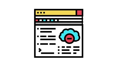 Online access to cloud, or hacking account color icon animation Stock Footage 163786228