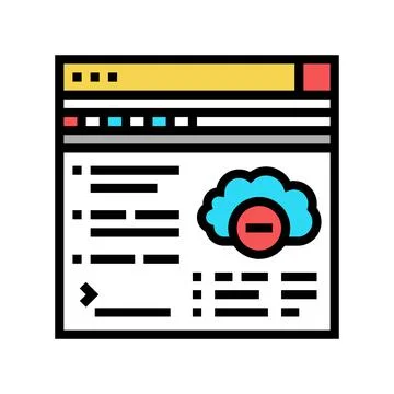 Online access to cloud, or hacking account color icon vector illustration 스톡 일러스트