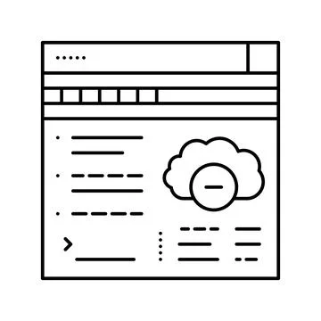 Online access to cloud, or hacking account line icon vector illustration イラスト素材