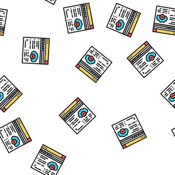 Online access to cloud, or hacking account vector seamless pattern Stock Illustration