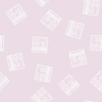 Online access to cloud, or hacking account line seamless pattern Stockillustratie