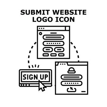 Online account registration process with login forms Stock Illustration