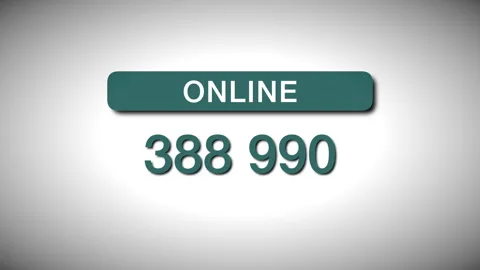 Online Active User Counter Tracking Live Platform Traffic Growth Video stock 337767357