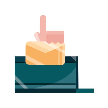 Online activities, laptop computer send email message flat style icon Illustrazione stock