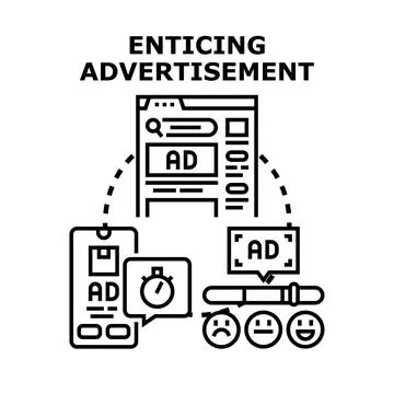 Online advertisement strategy evaluating user experience and feedback Stock Illustration