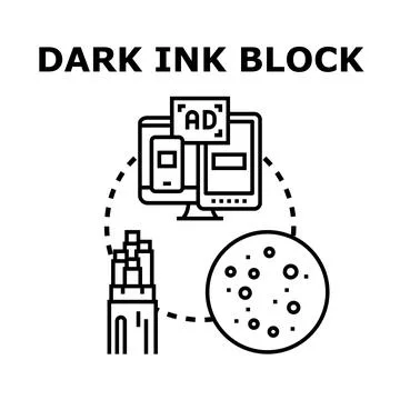 Online advertising and data tracking blocking concept Illustrazione stock