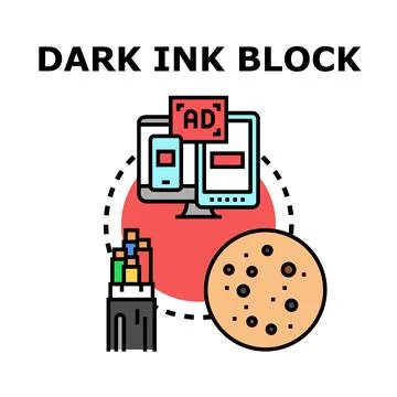 Online advertising and data tracking blocking concept イラスト素材
