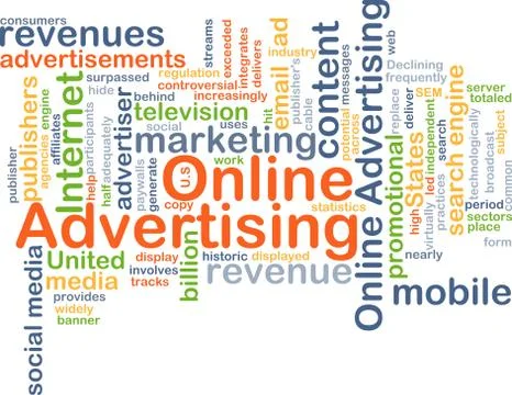 Online advertising background concept Stock Illustration
