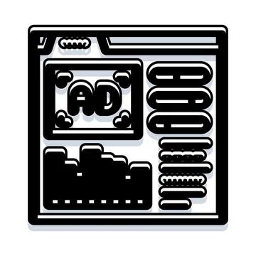 Online advertising web page user interface graphic Illustrazione stock