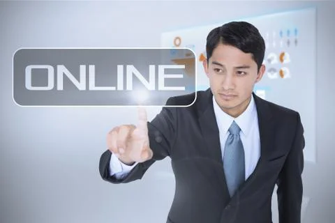 Online against technology interface Illustrazione stock