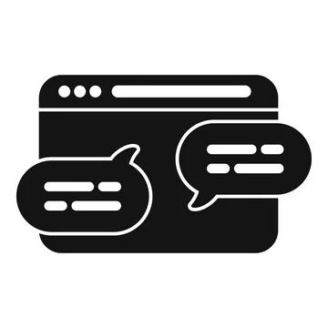 Online agent help icon simple vector. Support chat app Illustrazione stock