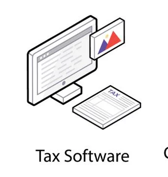 Online analysis in isometric icon Stock Illustration