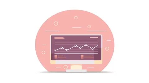 Online analytics animation Stock Footage 195943429