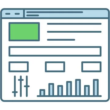 Online analytics icon business web analysis vector Stock Illustration