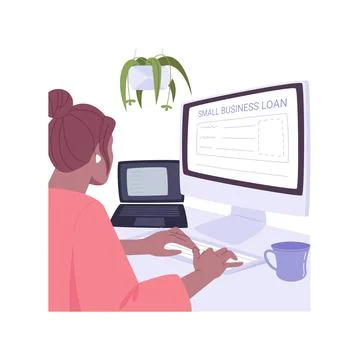 Online application isolated cartoon vector illustrations. Ilustración de archivo