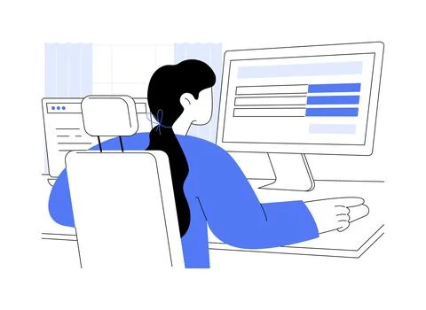 Online application isolated cartoon vector illustrations. Ilustración de archivo
