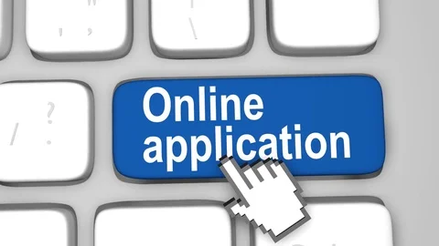 Online application keyboard key animation Stock Footage 78216438