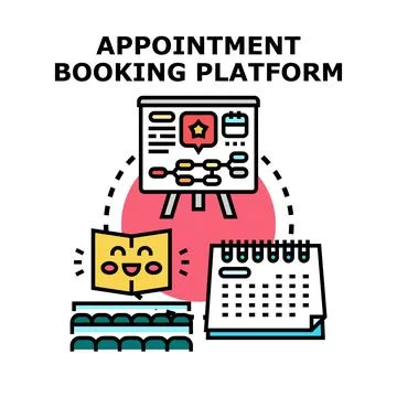 Online appointment booking platform planning schedule concept Stock Illustration