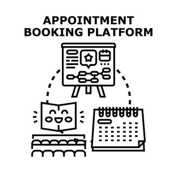 Online appointment booking platform planning schedule concept イラスト素材