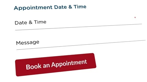 Online appointment a web form animation 4K video Stock Footage 340628359