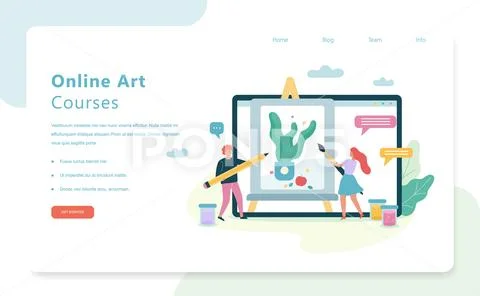 Online art courses. Idea of creative mind Stock Illustration