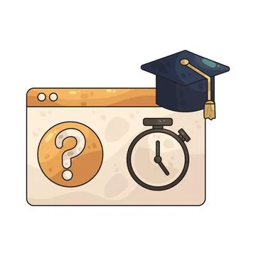 Online assignment illustration Stock Illustration
